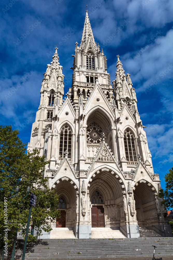 Belgium Brussels Notre dame de Laeken on a sunny autumn day Belgium Brussels Notre dame de Laeken on a sunny autumn day