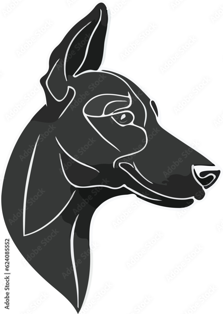 dog vector breed icon logo clipart cartoon character illustration doodle black and white