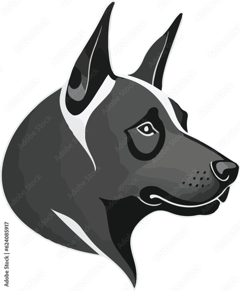 dog vector modern icon logo clipart cartoon character illustration doodle black and white