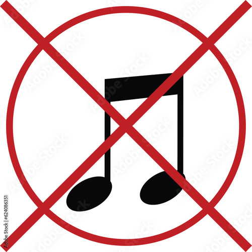 no music sign vector