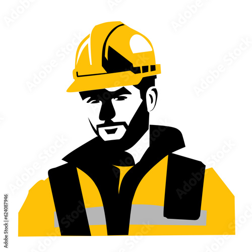 Construction worker silhouette Vector illustration