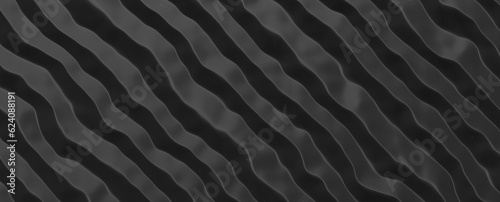 Abstract black waves texture background