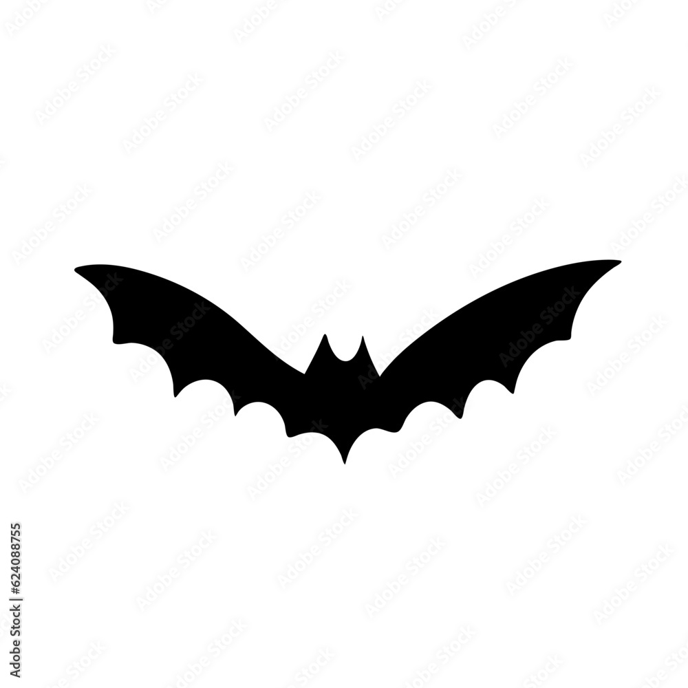 Black silhouettes of bats Black silhouettes of bats