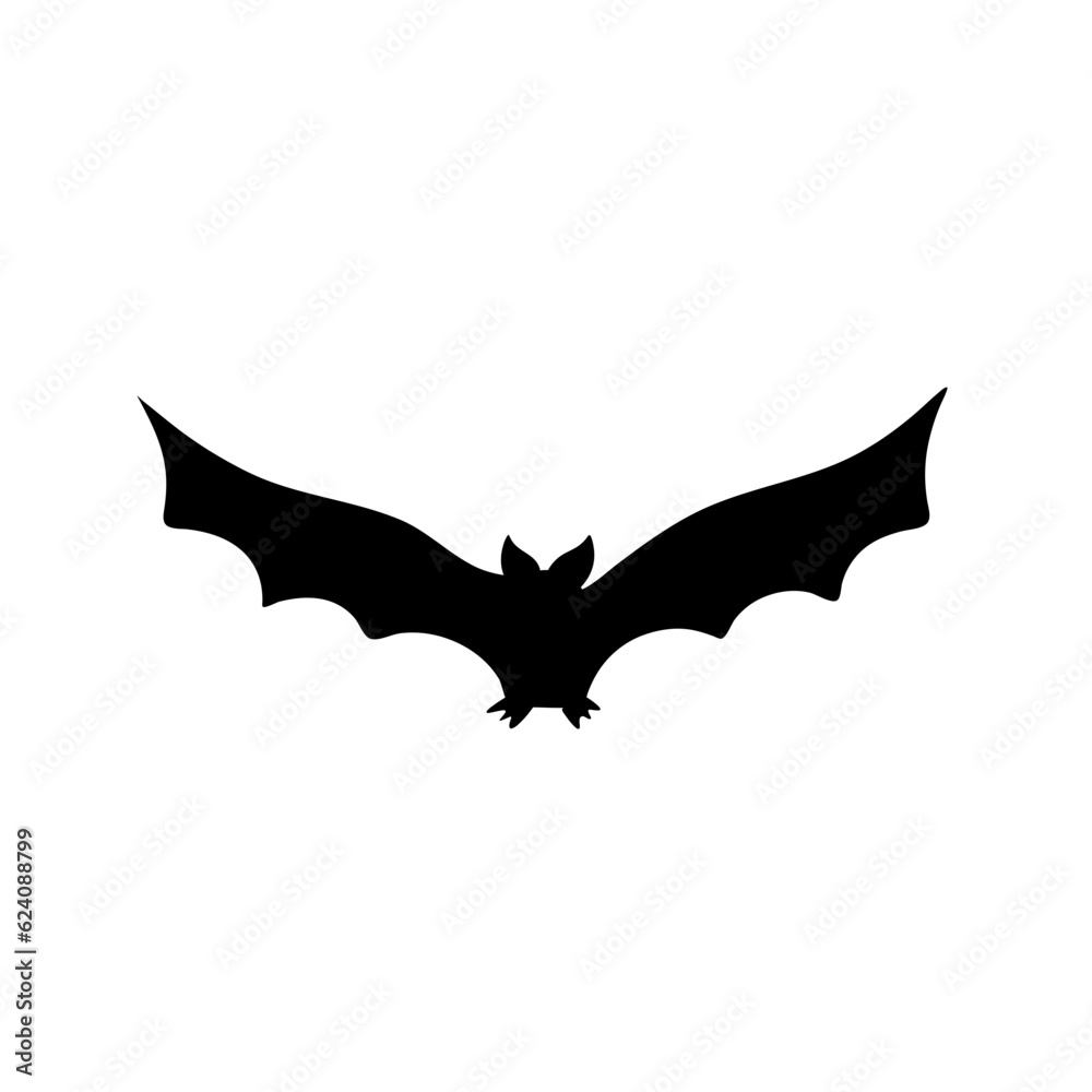 Black silhouettes of bats Black silhouettes of bats