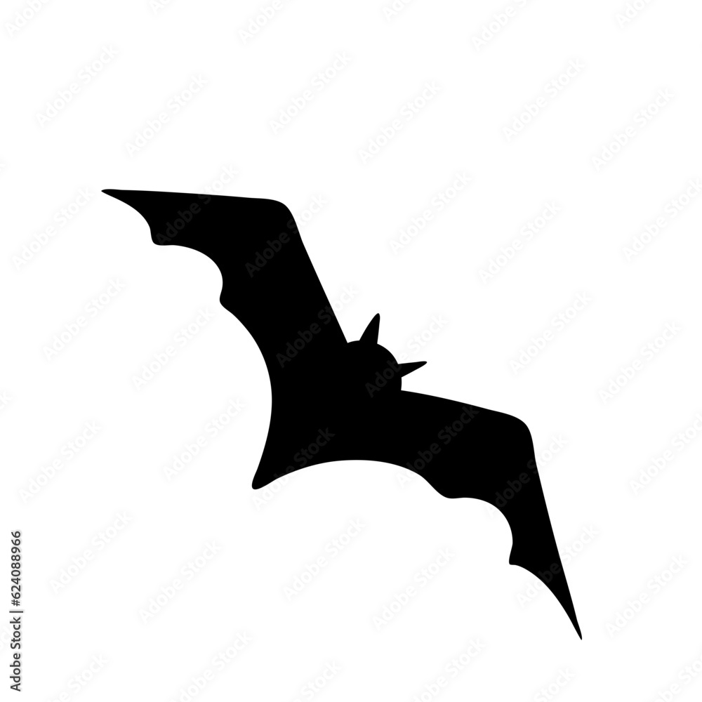Black silhouettes of bats Black silhouettes of bats
