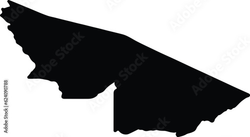 Silhouette map of Acre Brazil with transparent background.