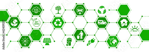 Environment, society and governance ESG, concept with icons related to ecology protection of planet, set of eco icons, environmental friendly, environmental concept social responsibility