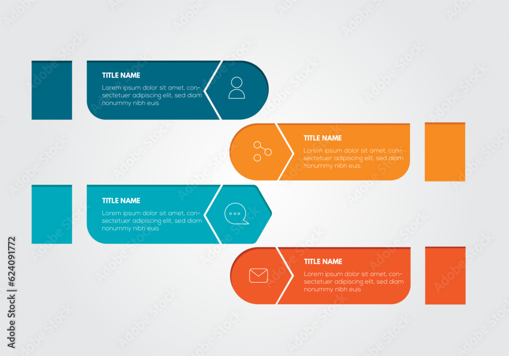 Business infographic four steps design
Business infographic four steps design
