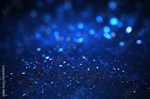 Shimmering Blue Sparkle Glitter Abstract Background with Magical Radiance. created with Generative AI
