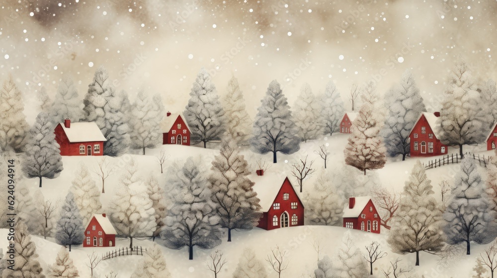 Beautiful Colorful Festive Christmas Backdrop Wallpaper Texture. Generative AI illustration.