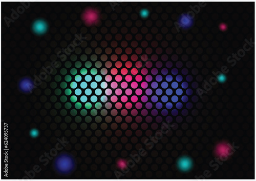 party lights disco ball,  colorful neon light background, 80s, 70s vintage retro party style wallpaper 