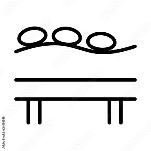 Lithotherapy. Stone therapy line icon. Reflexology. Traditional chinese medicine.