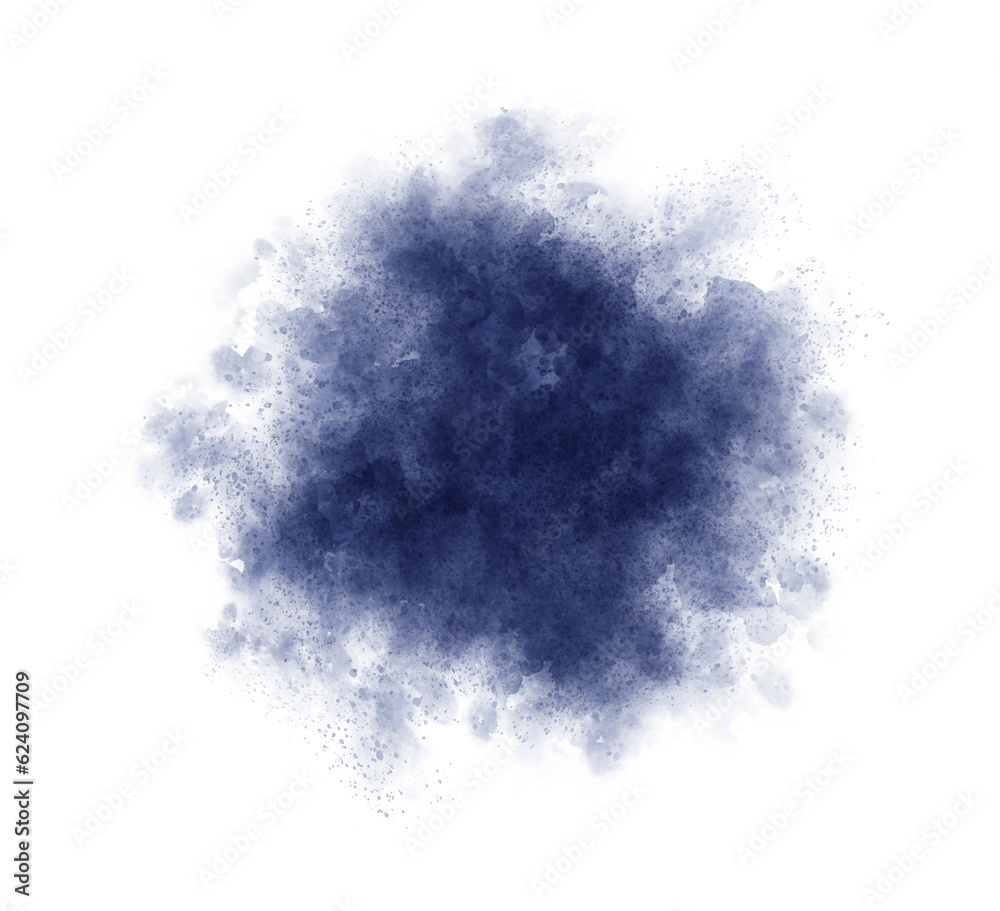 blue water droplet spot on white background..Isolated blue water droplet spot on white background..Isolated
