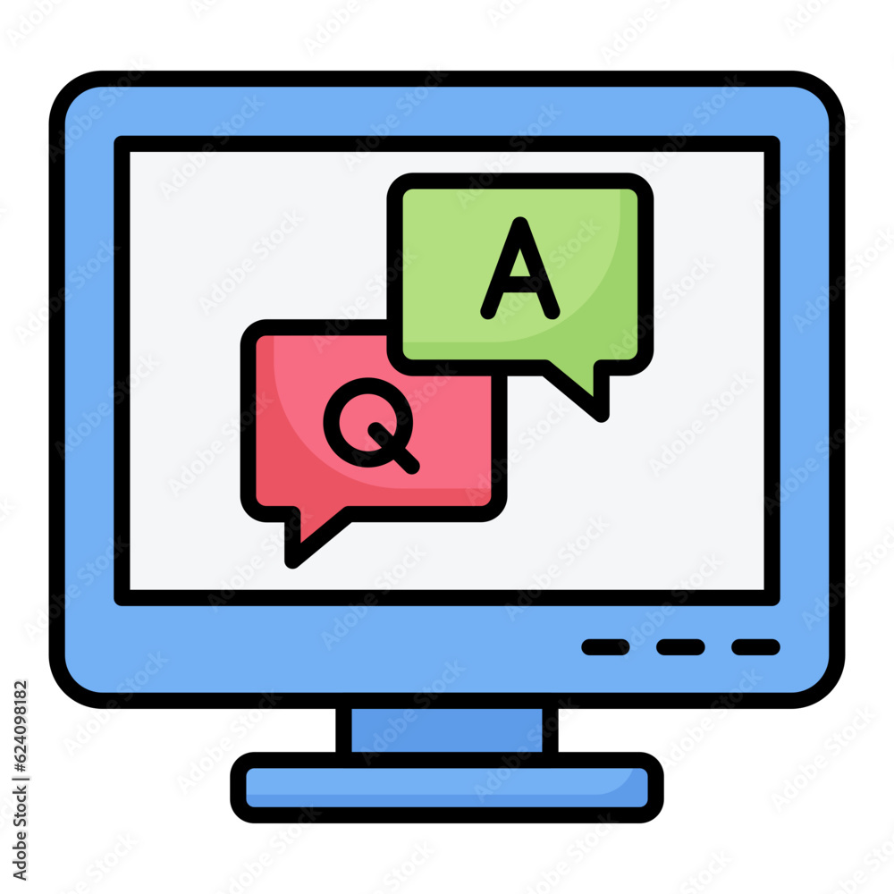 Question Answer Game Line Color Icon Question Answer Game Line Color Icon