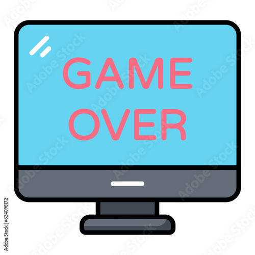 Game Over Line Color Icon