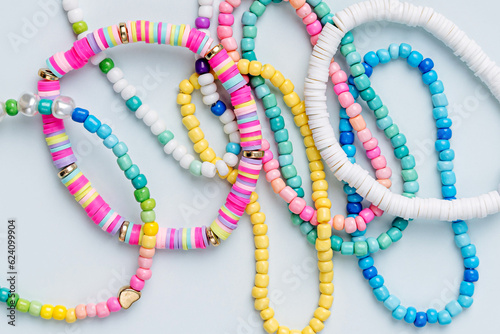 Fotografie, Obraz Kids handmade beaded jewelry