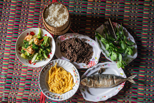 set morning special  e-sarn food, local thai cuisine