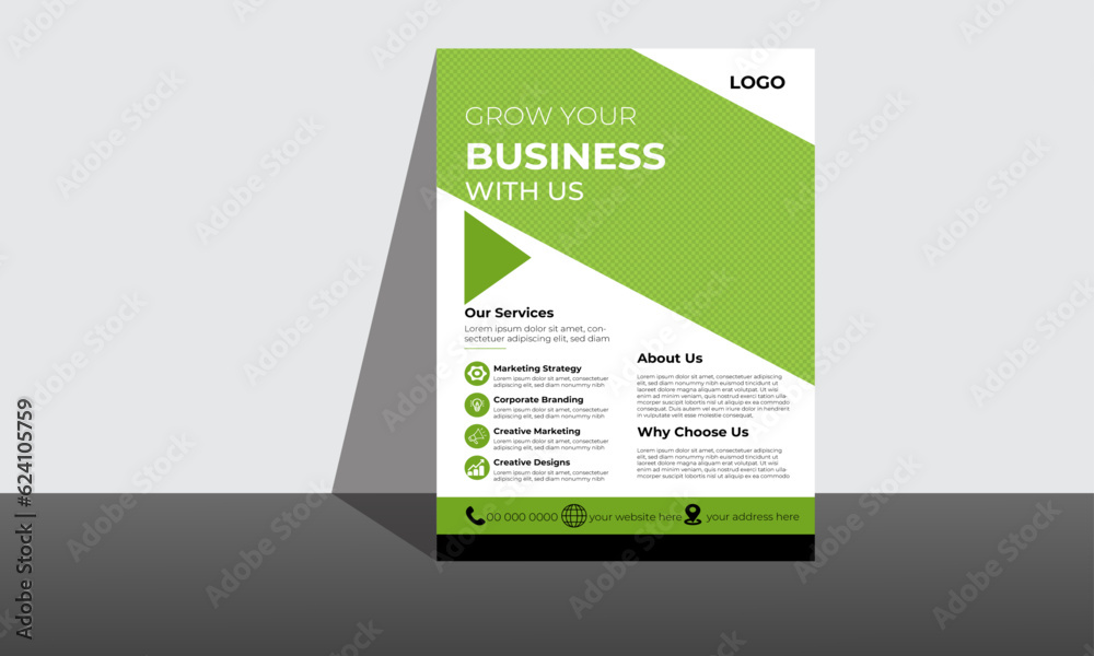 Business Flyer Layout with Graphic Elements.
Business Flyer Layout with Graphic Elements.