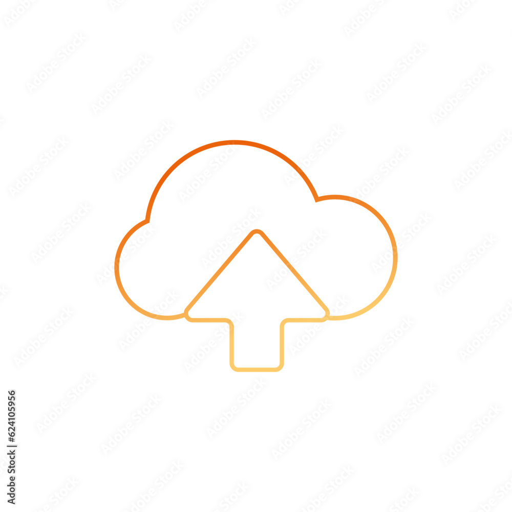cloud computing with arrow up icon cloud computing with arrow up icon