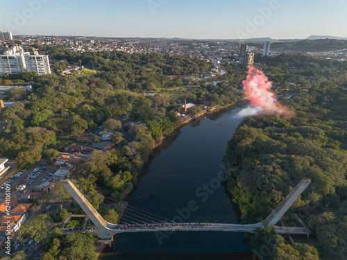 Piracicaba, Rio Piracicaba, Rua do Porto, Aérea photo