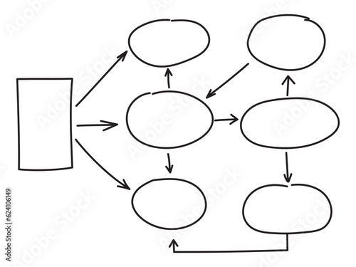 Abstract flowchart vector design elements. Hand-drawn frame, border, rectangle marker. Vector design elements.