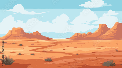 Desert Mountains Landscape Background