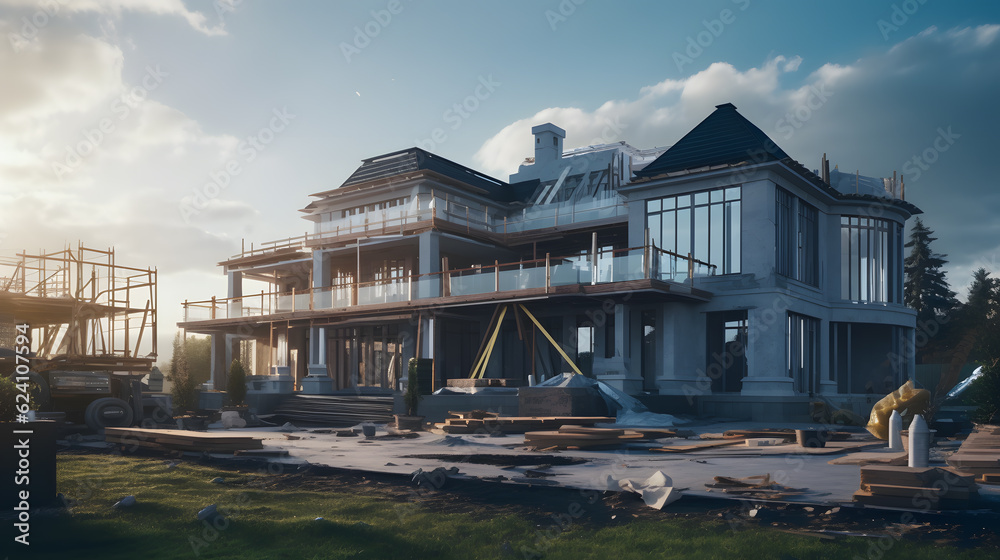Construction of luxury housing Construction of luxury housing