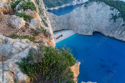 Navagio beach with the famous wrecked ship in Zante-Zakynthos, Greece