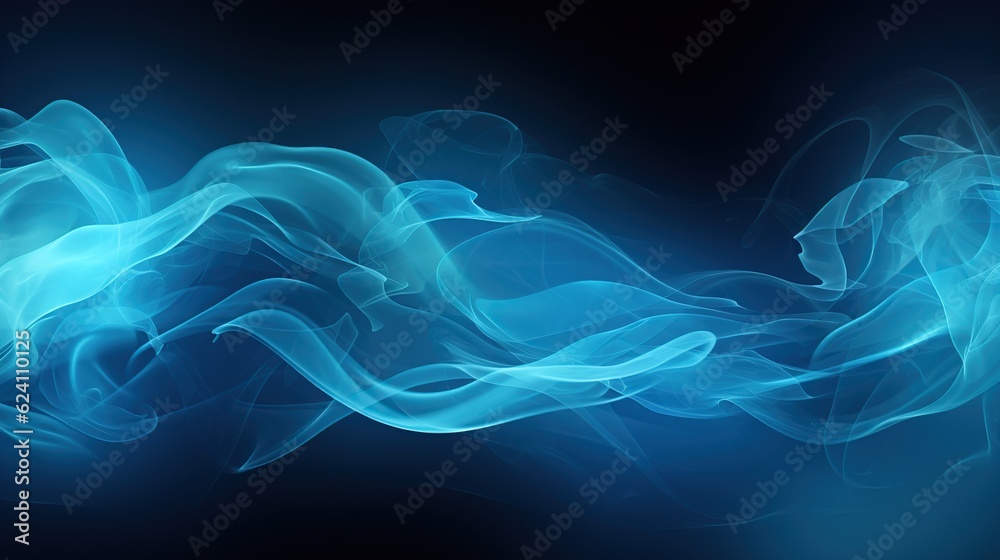 Fototapeta premium Beautiful smoke flying AI generated image