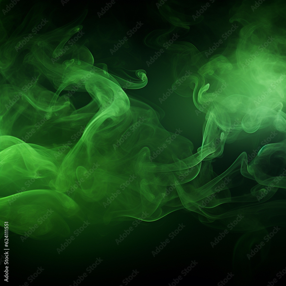 Obraz premium green smoke pattern background