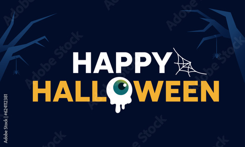 happy halloween text design. photo