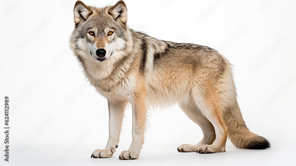 Fototapeta premium Animal wildlife wolf AI generated image