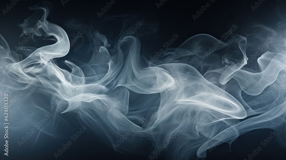 Fototapeta premium Beautiful smoke flying AI generated image