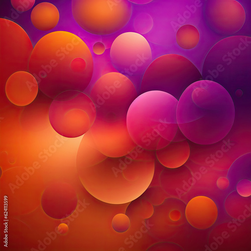 Abstract blurry background. Colorful gradient background in red, orange, yellow and purple. Generative AI