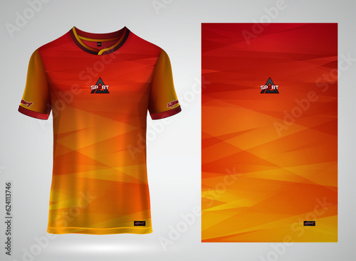 Sport jersey t-shirt. Jersey mockup. Sport pattern fabric textile.	
