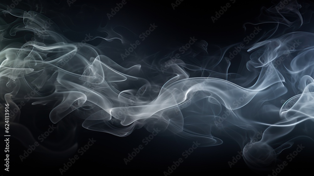 Fototapeta premium Beautiful smoke flying AI generated image