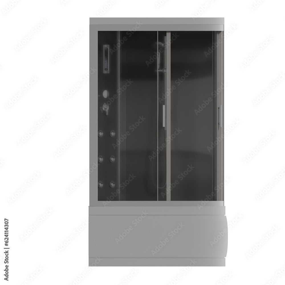 shower cabin isolated on white background, 3D illustration, cg render shower cabin isolated on white background, 3D illustration, cg render