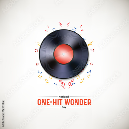 National One-Hit Wonder Day. One Hit Wonder Day vector illustration. photo