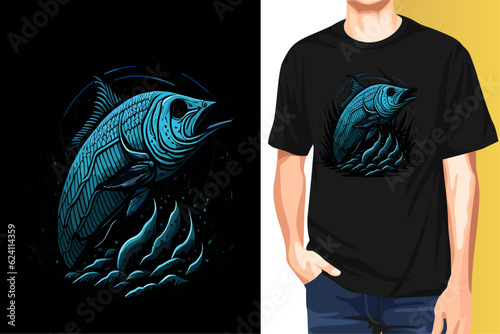 fishing tshirt vector design ai genareted