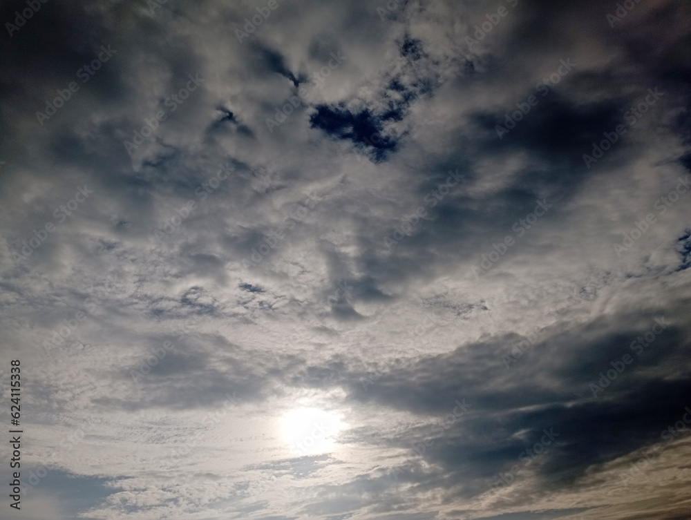 Natural sky beautiful blue and white texture background.Panorama of blue sky with cirrus clouds,perfect hot day weather, vector illustration. Natural sky beautiful blue and white texture background.Panorama of blue sky with cirrus clouds,perfect hot day weather, vector illustration.