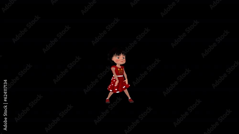 Cute Little Girl Dancing animation Cute Little Girl Dancing animation