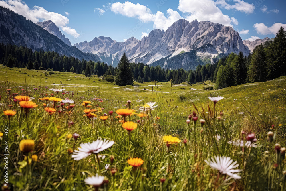 Italian Alps with Mount Resegon