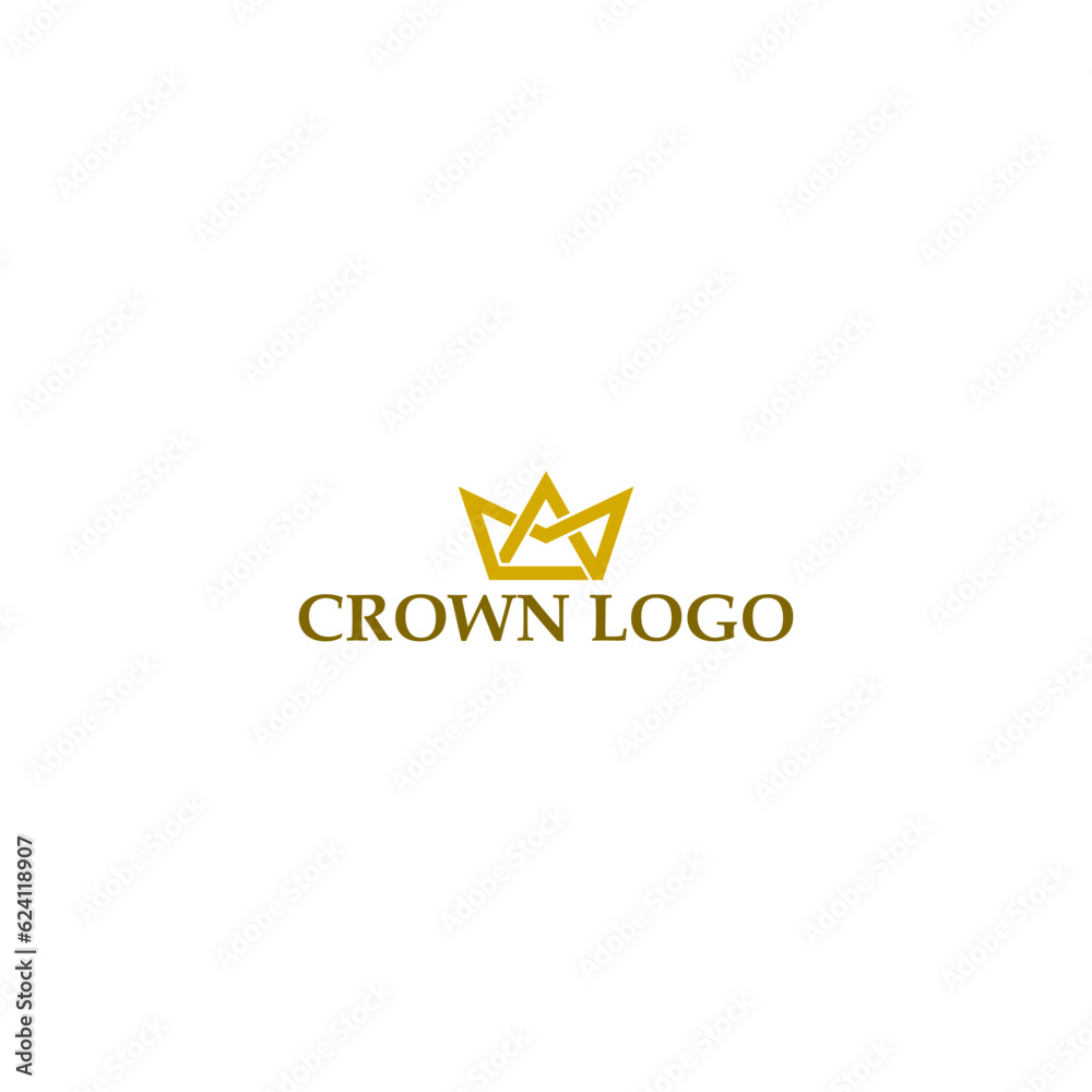 Crown Icon Logo Design Template Isolated on white background Crown Icon Logo Design Template Isolated on white background