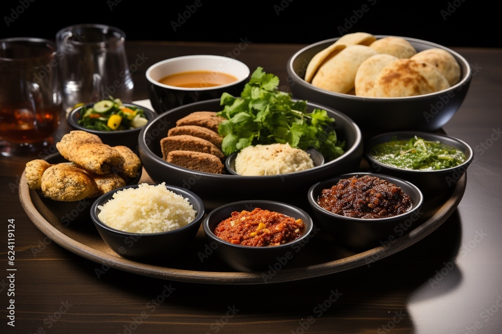 A Mouthwatering Spread of Brazilian Food: Feijoada, Pão de Queijo, Coxinha and Brigadeiros, Created with Generative AI