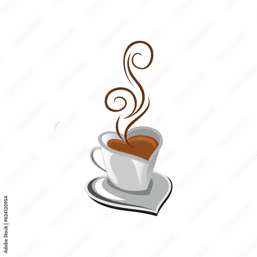 A cup of coffee with hot smoke is fragrant and delicious. A cup of coffee with hot smoke is fragrant and delicious.