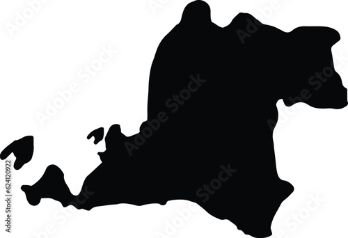 Wallpaper Mural Silhouette map of Banten Indonesia with transparent background. Torontodigital.ca