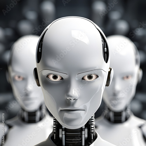Group of white robots