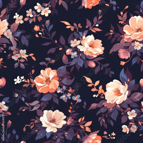A seamless floral pattern © mia.n_official