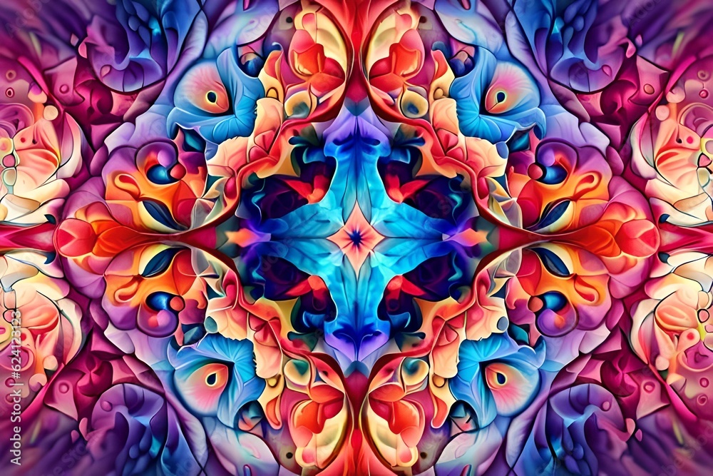 abstract background with butterflies AI Generated 