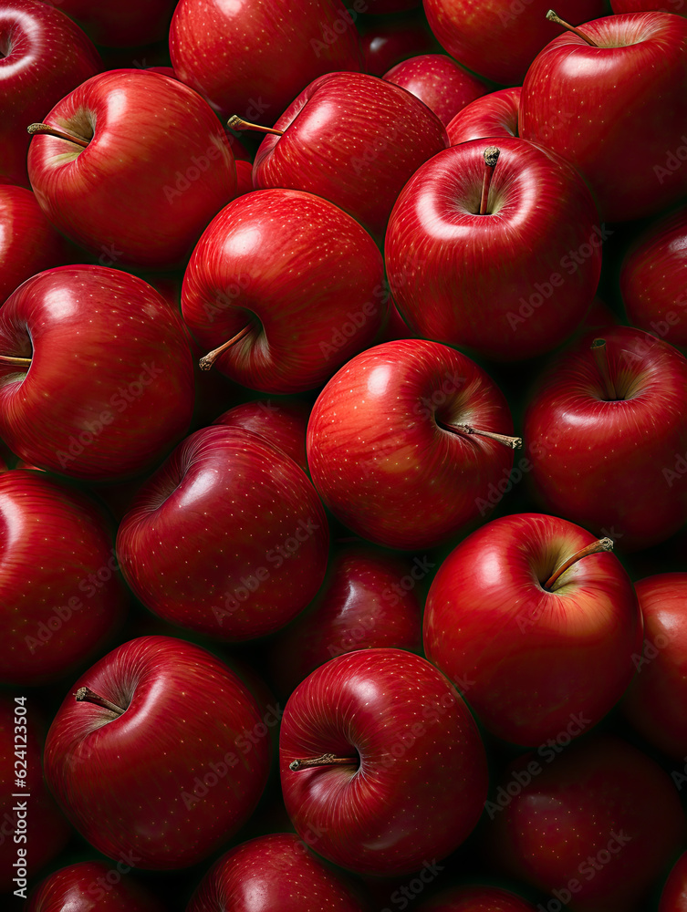 Red apples pattern (Generative AI) Red apples pattern (Generative AI)